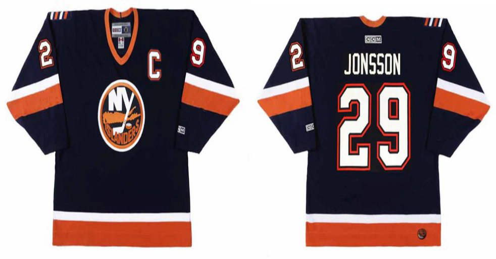 2019 Men New York Islanders #29 Jonsson blue CCM NHL jersey